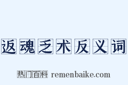 返魂乏术反义词是什么意思的图片